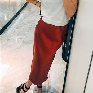 TOPSHOP Petite Satin Maxi Skirt